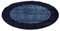 Carpettex Hochflor Teppich Wohnzimmer Shaggy Flokati Teppich Modern Bordüre Design 200 cm Rund Marineblau - Teppich Schlafzimmer Weich Flauschig Waschbar Teppich Küche Esszimmer - Langflor Teppiche
