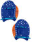 ZONE3 Power Stroke Paddle de Natation, Bleu/Rouge, S