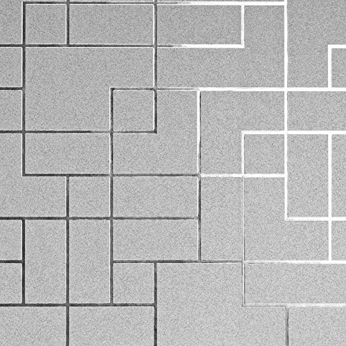 Fine Decor FD42491 Platinum Square Geo Silver, Silber