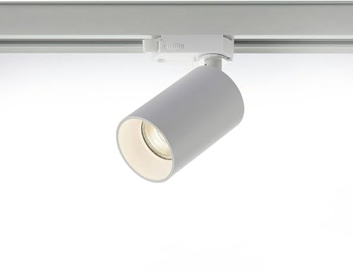 Track Lighting 3-Phase 'Brinja' dimmable (Modern) in White Made of Metal for e.g. Hallway (1 Light Source, GU10) from Arcchio | High-Voltage Track Lighting