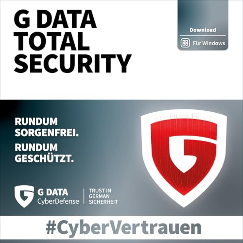 G DATA Total Security 2026 | 3 Geräte | 1 Jahr | Virenschutzprogramm | PC, Mac, Android, iOS | zukünftige Updates inklusive | Made in Germany | Aktivierungscode per Email