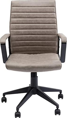 Kare Design Bürodrehstuhl Labora, moderner Designer Armlehnen und Gasdruckfeder, Drehstuhl höhenverstellbar, Schreibtischstuhl mit Rückenlehne Niedrig, Gamingstuhl, Beige, (H/B/T) 105x57x61cm