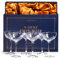 Verres à champagne vintage en cristal | Lot de 6 | Verres à cocktail classiques – Martini, Manhattan, Cosmopolitan, Sidecar, Daiquiri | Soucoupes style rétro années 1920 Speakeasy | Boîte de rangement