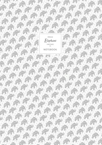 Elephant Notebook - Lined Pages - A4 - Premium: (White Edition) Fun notebook 192 lined pages (A4 / 8.27x11.69 inches / 21x29.7cm)