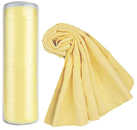 Ayvicco Chiffon de séchage de voiture en chamois de qualité supérieure, 66 x 38,1 cm, super absorbant, séchage rapide, respectueux de l'environnement et durable, accessoire de lavage de voiture