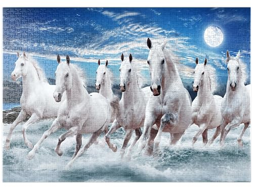 MyPuzzle Sieben Pferde im Galopp - Premium 1000 Teile Puzzle - MyPuzzle Sonderkollektion von Puzzle Galaxy