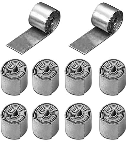 Bleibuch, 10 Rollen, weiches Bleiblech, Streifen, Sinker, Gewichte, Ausrüstung, Zubehör, Balance, die Angelzubehör-Gruppe, 100% Bleimaterial (0,6 mm)