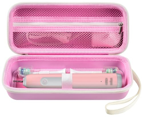 Boobowl Etui kompatibel mit Philips Sonicare ProtectiveClean 4100 6100 5100 6500 7500 wiederaufladbare elektrische Zahnbürste, Reisetasche für Oral-B Pro und Chager & Zubehö (Rosa)
