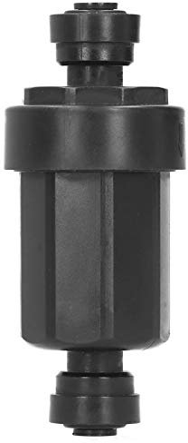 Kuuleyn Filtro de riego por Goteo, Kit de riego por Goteo, Filtro de riego de 1/4 pulg. con colador de Acero Inoxidable Sistema de filtración de conexión rápida Negro