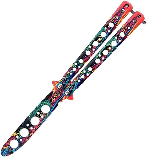 Couteau Papillon D’EntraîNement, Formation Couteau 100% SûR, Butterfly Knife Trainer, Butterfly Messer, Butterfly Trainingsmesser für Balisong-Trainingsmesser AnfäNger-Der Flipping-Tricks üBt