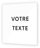 DECOHO - Plaque personnalisée boîte aux lettres - Panneau signalétique PMMA - Personnalisable 1 ou 2 lignes - Format 9x9 cm