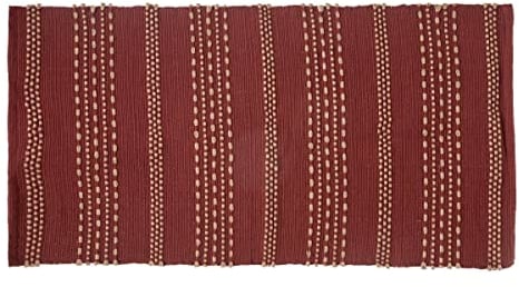 Atmosphera - Tapis Bota - Coton et Jute - Rose Terracotta - 70x140 cm