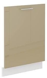 Kuechen-preisbombe Frontblende Geschirrspüler vollintegriert 60 cm Cappuccino Hochglanz Küche Lara