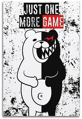 VZRSQZK Videospiel Danganronpa Monokuma Poster, dekoratives Gemälde, Leinwand, Wandposter und Kunstdruck, modernes Familienschlafzimmer-Dekor-Poster, 20 x 30 cm