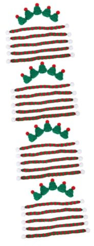 ABOOFAN 20sätze Mini Weihnachtsdeko Für Weinflaschen Teiliges Mit Wollmützen Und Schals Für Festliche Tischdekoration Für Partys Und Geschenkideen
