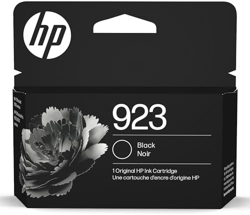 HP 923 Black Ink Cartridge Printers | Works with Printer Series: OfficeJet 8120, OfficeJet Pro 8130 | Eligible for Instant Ink | 4K0T3LN