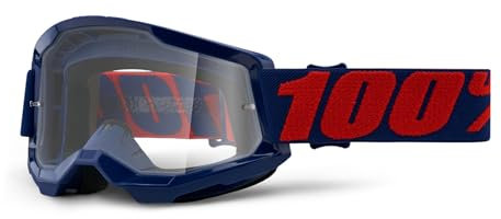 100% Schichten 2 Maske, Marineblau-klare Gläser, Adult