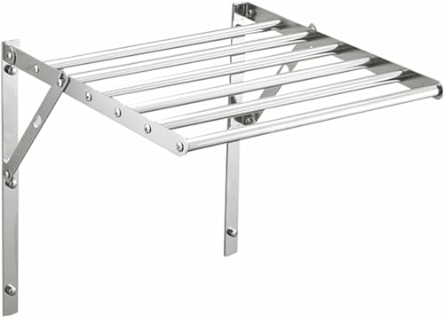 YILDEX Portasciugamani Asciugatrice da Parete Asciugatrice a Forbice in Acciaio Inox Asciugatrice da Parete Estensibile Salvaspazio Compatto e Robusto Balcone per Interni ed Esterni Patio,50CM