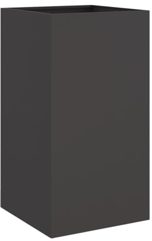 vidaXL Fioriera Nera 42x38x75 cm in Acciaio