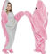 Tragbare Hai-Decke, niedliches Cartoon-Tier-Kostüm, weich, warm, Flanell, Hai-Decke, Kapuzenpullover, Einteiler, gemütlicher Hai-Schlafsack, Pink, Large