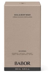BABOR Soul & Body Wash | Aroma Duschgel für Trockene und Empfindliche Haut, Pflegedusche zur Entspannung, Duschcreme Mit Patchouli & Pflegenden Ölen, Beruhigender Duft, Mit Vitamin E, Vegan | 250 ml