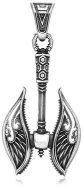 Gu Feng Viking tomahawk titanium pendant vintage titanium double axe necklace ornament