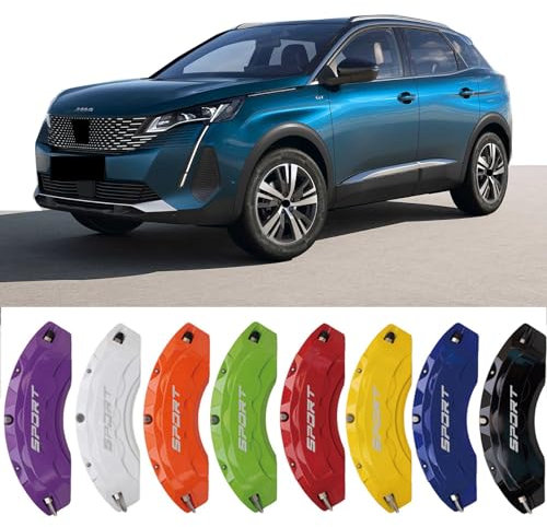 4pc Brake Caliper Covers Compatible Front Rear for PEUGEOT 3008 Accessories (Purple)