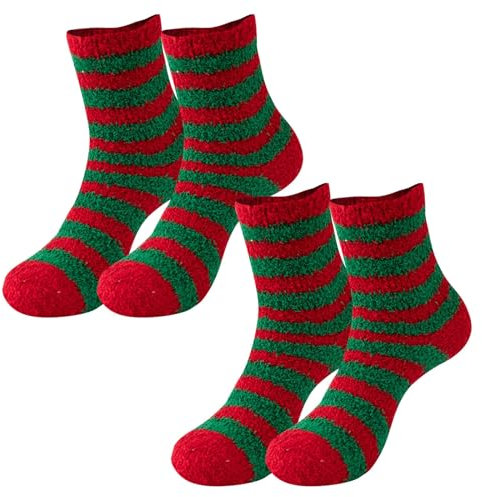 Socks Women 39-42 Short Shaft Fluffy Socks for Women Soft Fluffy Winter Cosy Slipper Socks Winter Warm Wool 2 Pairs Cute Crew Socks Short Ladies Funny, b, One Size