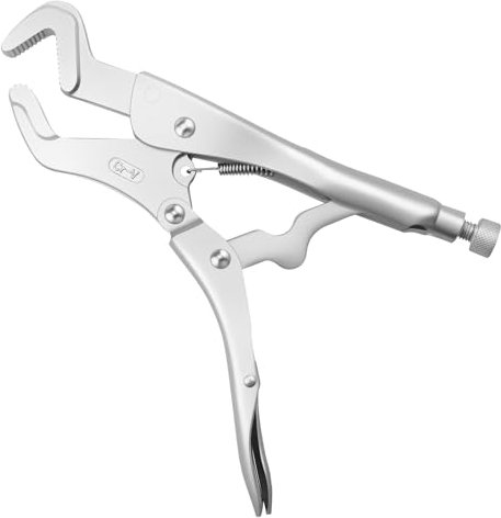 Vice Grip Pliers, Parrot Needle Nose Locking Pliers for Welding, Adjustable Curved Jaw Locking Plier, Solid Pipe Clip Repair Grippers, Anti Slip Electrical Connector Plier for Workshop Garages Use