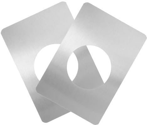 Holibanna 2pcs Round Stainless Steel Door Lock Reinforcement Plate for Wooden Door Lock Repair Security Fixing Plate Elegant Design for Home Use