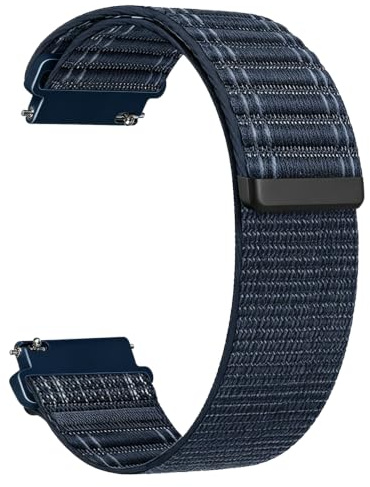Aurrain 18mm 19mm 20mm 22mm Nylon Armband für Garmin/ID205L/Galaxy/Amazfit/Huawei/Coros,Elastizität Nylon Sportarmband Unisex