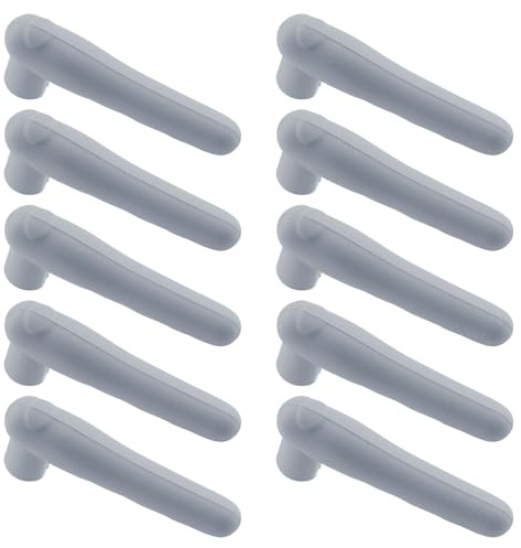 UFURMATE 10Pcs Grey Door Knob Covers Silicone Door Handle Glove Cover Anti-Static Safety Doorknob Protector for Flat Square Doors Levers