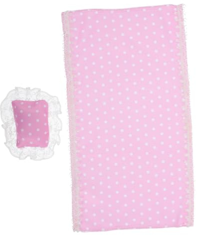 GALPADA Cute Doll Bedding Set with Miniature Pillow and Bed Sheet Realistic Accessories for Doll Cribs and Beds Cozy Sleep Playtime