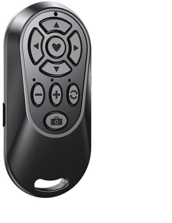 Lastdaytime Kabellose Kamera-Fernbedienung für Smartphones mit Zoom- und Fokussteuerung, Kameraschalter vorne und hinten, 15 m Reichweite, ideal für Vlogging, Schwarz