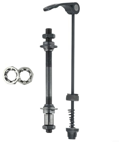 Eawfgtuw Für Fahrradachse, Schnellspanner, vorne und hinten, Stahlspieße, 25 mm Nabenlager, kompatibel mit 6/7/8-Gang-Fahrrädern (hinten)