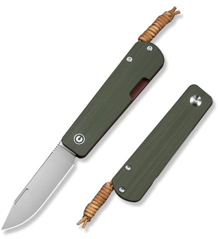 CIVIVI Slippy Sendy Folding Pocket Knife, Slip Joint EDC Knives C24075B-1 | 7.15 CM Nitro-v Blade, G10 Handle, Outdoor Use