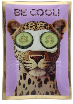 Gift Company Love Plates, Glasteller M, Motiv: Be Cool, lila 10x0,8x14,2cm