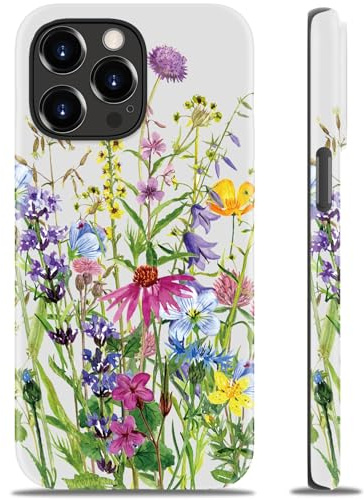 ESDOT for iPhone 13 Pro Case,Cute Preppy Floral Cover for Women | Compatible with Magsafe, Dual-Layer Hard Shell + Soft Silicone, Trendy Aesthetic Y2K Phone Cover for Girls