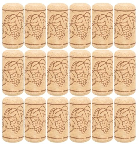 Beavorty Lot de 50 Bouchons de Bouteille en Liège Synthétique Haute Densité, Cylindriques 2,1 X 4 Cm, Bouchons pour Vin et Bouteilles en Verre, Joint Étanche pour Conservation et Usage
