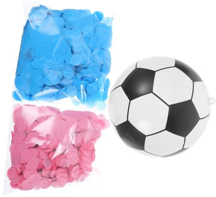 BESTOMZ Fußball Geformt mit Dekorativem Konfetti Gender Reveal Fußball aus Pp 1 Satz zur Geschlechtsenthüllung für Shower und Partydekoration
