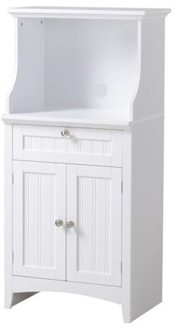 American Furniture Classics 25503 OS Home and Office Mikrowellen-/Kaffeebereiter Allzweckschrank mit Schublade, klein, weiß, 1 Schrank