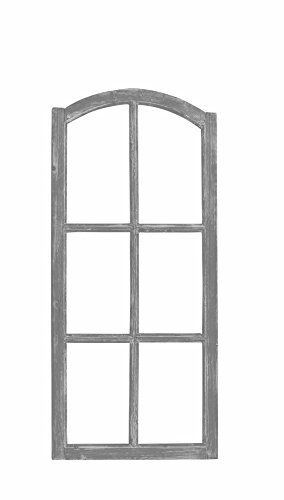 Posiwio Marco decorativo para ventana de madera, estilo vintage, color gris
