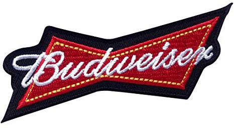 LipaLipaNa Budweiser Aufnäher Besticktes Patch zum Aufbügeln Applique Souvenir Zubehör