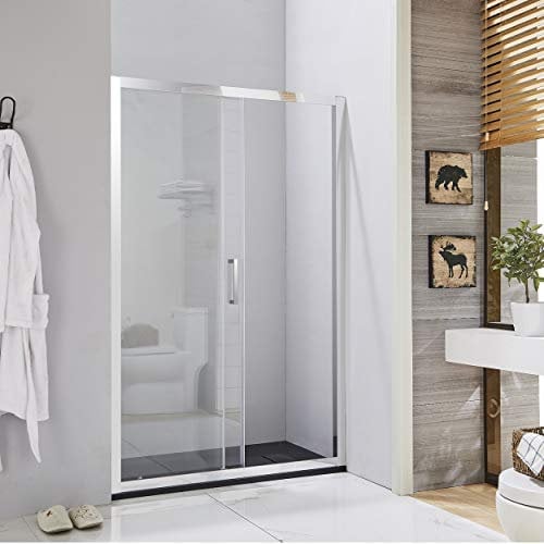 Box doccia porta scorrevole per nicchia profilo cromato altezza 195 cristallo 6mm anticalcare (170 cm)