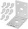 KOTARBAU® Lot de 100 Équerres fixation 50 x 50 x 35 mm Équerre d'assemblage Acier Galvanisée Connecteurs pour le bois Équerre renforcée Support de Coin Raccord coudé