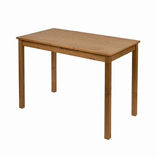 hagge home Skandinavisch Holz Tisch Schreibtisch Kleiner Tisch Esstisch Computertisch Küchentisch Office Desk PC Tisch Homeoffice Esszimmertisch Wohnzimmertisch Arbeitszimmertisch 110x60 Braun