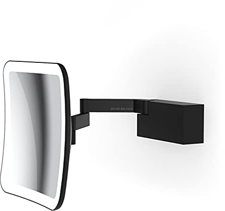 Decor Walther Vision S Wandkosmetikspiegel LED, schwarz matt - Vergrößerung 5-Fach