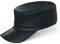 Black Forest Fox Herren Damen Leder Cuba Army Cap Hut Schirmmütze in versch. Farben & Leder (Nero-Anilin)