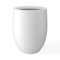 Kante Pots de Fleurs Ronds Hauts en béton pour intérieur et extérieur - pour Balcon, Jardin, terrasse, Blanc - 55,1 cm de Haut