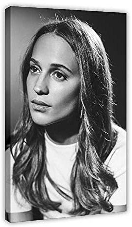 Schauspieler Alicia Vikander 23 Leinwand Poster Schlafzimmer Dekor Sport Landschaft Büro Zimmer Dekor Geschenk 40 x 60 cm Rahmen: